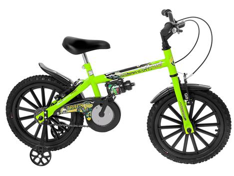 Bicicleta Infantil Aro 16 Track & Bikes Dino Neon