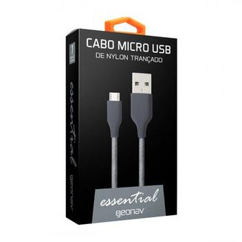 Cabo Micro USB Geonav Nylon Trançado 1M - ESMISG