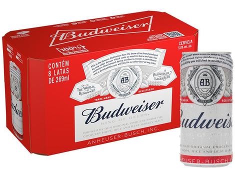 Cerveja Budweiser American Lager 8 Unidades - 269 ml