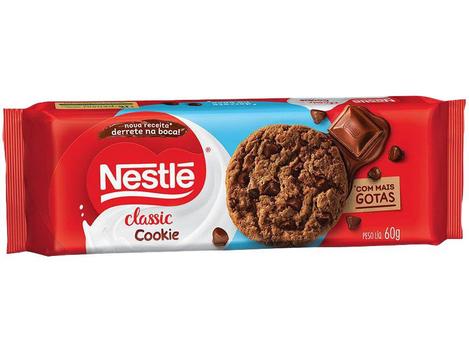 4 Unidades Biscoito Cookie Nestlé Classic Gotas de Chocolate - 60g