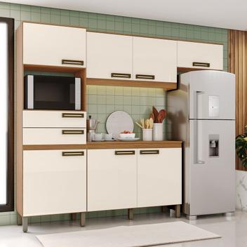 Cozinha compacta 4 pecas com aereo geladeira zoey casa 812