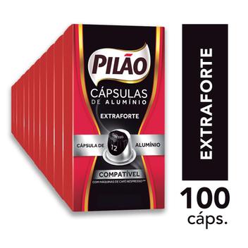 Kit 100 Cápsulas de Café Pilão Extraforte
