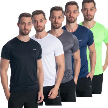 Kit 5 Camiseta Camisa Dryfit Masculina Treino Academia Fit