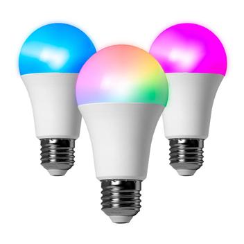 Kit Lampada Inteligente Zinnia Crux CR90, Bluetooth, RGB, Branca, 3 unidades