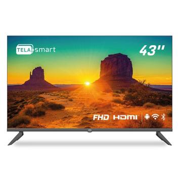 Smart TV 43 HQ Full HD HDR tela sem bordas Android 11 HQSTV43N