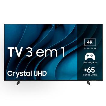 Smart TV Samsung 65 Polegadas Crystal UHD 4K CU8000 2023 Painel Dynamic Crystal Color, 3 EM 1
