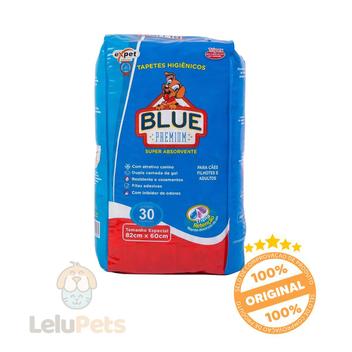 Tapete Higiênico para Cães Blue Premium 30 Unidades 82x60 cm Allta Absorção