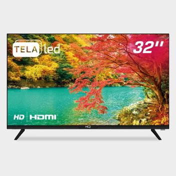 TV LED 32" HQ HD com Conversor Digital Externo 2 HDMI 2 USB e Design Slim