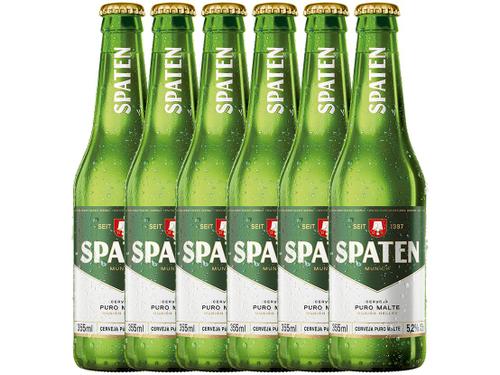 Cerveja Spaten Puro Malte Munich Helles Lager 355ml - 6 Garrafas