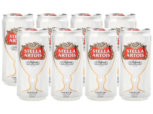 Cerveja Stella Artois Puro Malte 8 Unidades Lata 269ml