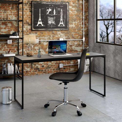 Mesa de Escritório Studio Preta 150 cm - Compace