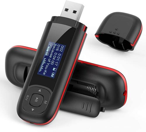 MP3 Player com Gravação Rádio FM e Expansível até 128GB 8gb Suporte para Bateria AAA