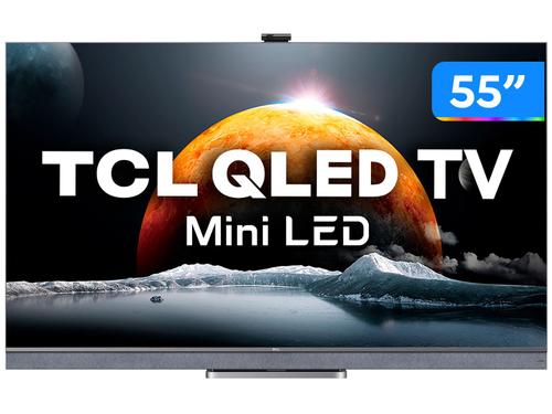 Smart TV 4K TCL Qled 55" com Google TV Dolby Vision Bluetooth e Wi-Fi Mini LED - 55C825