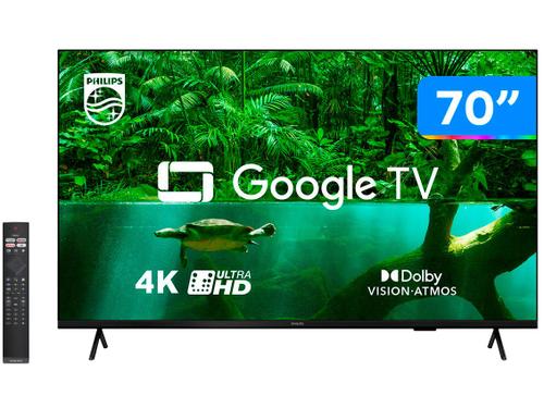 Smart TV Philips 70" 4K Ultra HD WI-FI HDMI Dolby Vision/Atmos Google TV - 70PUG7408