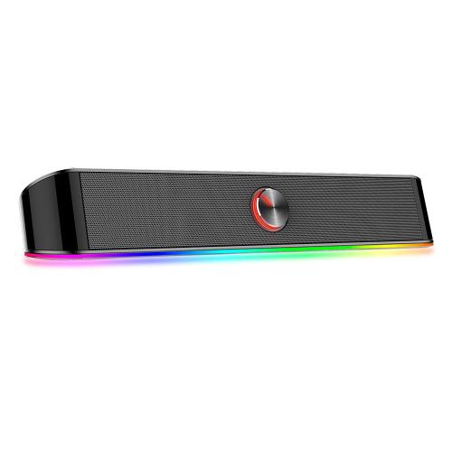 Soundbar Gamer Redragon Adiemus 6W RMS RGB USB 150Hz/20KHz Botão Touch - GS560