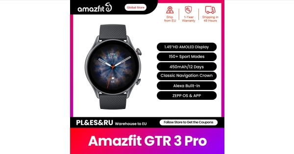 Smartwatch Amazfit GTR 3 Pro Amoled 1.45"