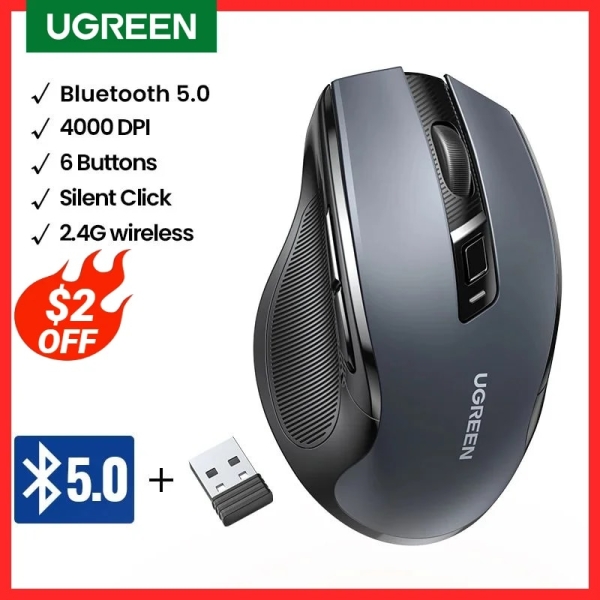 Mouse sem Fio Ugreen Bluetooth 5.0