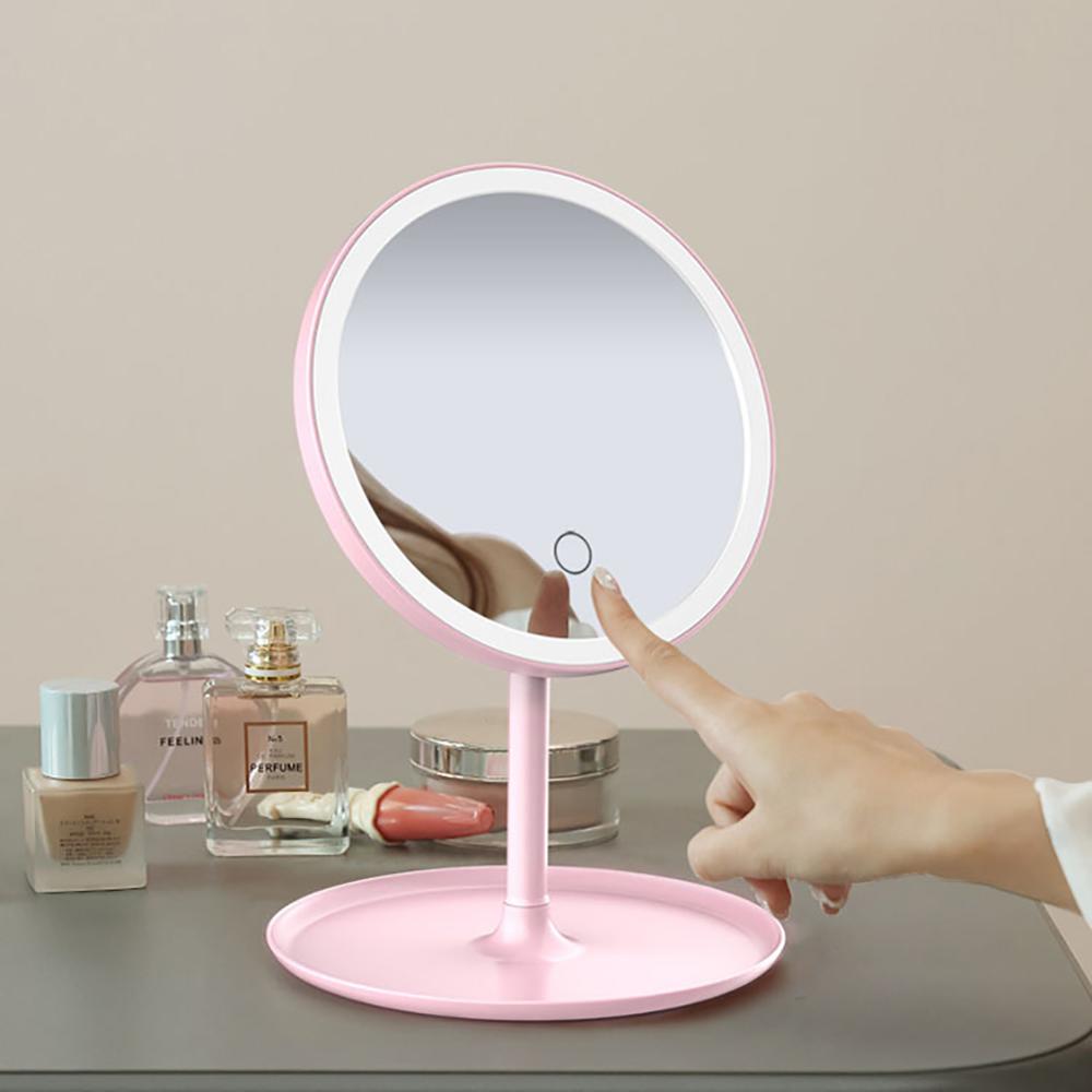 Espelho de maquiagem com luz led