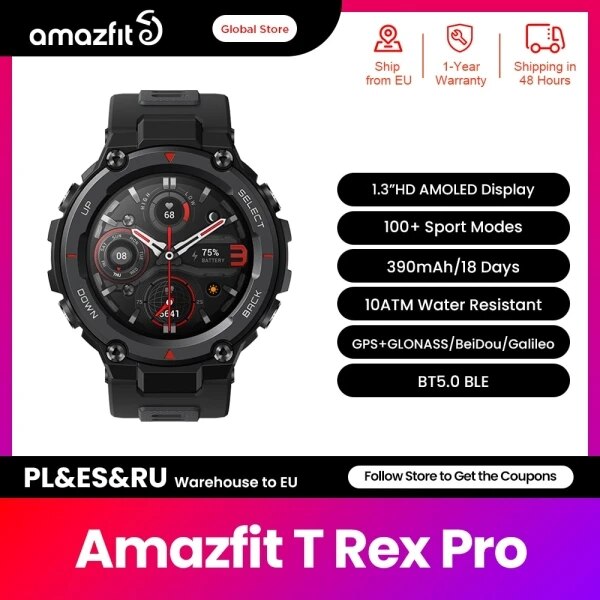 Smartwatch Amazfit T-Rex Pro GPS 1.3"