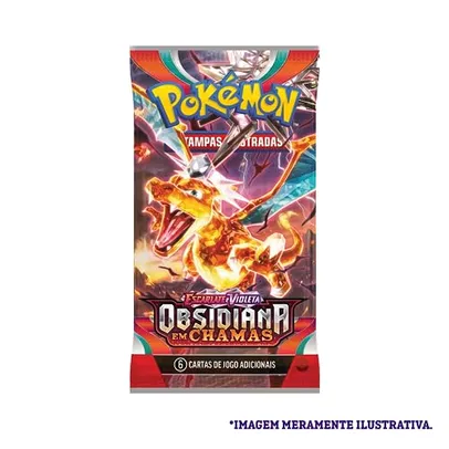 [+Por- R$6 ] Booster Pokémon Escarlate E Violeta 3 Obsidiana Em Chamas, Cor:Estampado - Copag