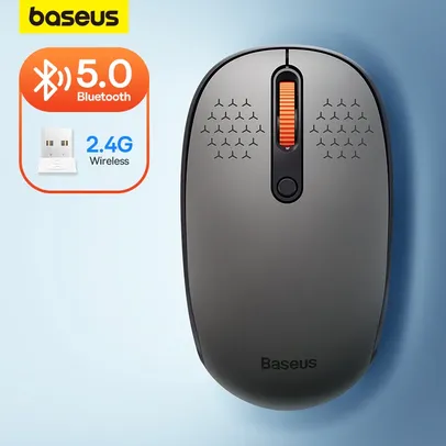 Mouse Baseus Silent 1600DPI sem fio, com conexão Wireless e Bluetooh