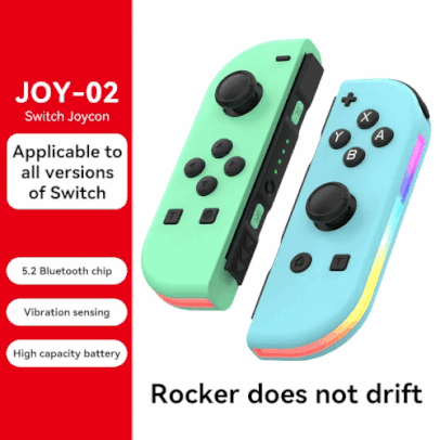 [Taxa Inclusa] Controles Para Nintendo Switch Joycon (L)/(R) - 2 Motores de Vibração, Giroscópio de 6 Eixos, Bluetooth 5.2, RGB