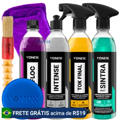 Kit Vonixx, shampoo v-floc, cera tok final, Sintra, e Fast Intense