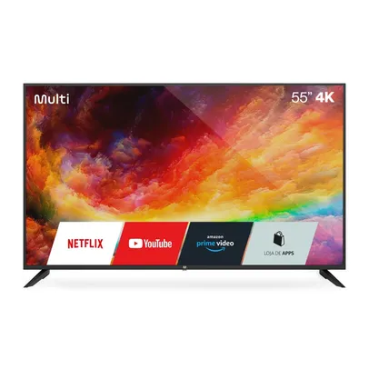 [AME R$1889 ] Smart TV DLED 55&apos;&apos; 4K Multi Linux 3 HDMI 2 USB Wi-Fi - TL025M