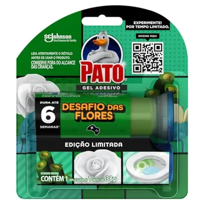 Pato Desodorizador Sanitário Gel Adesivo Aparelho + Refil Edição Limitada Desafio das Flores 6 Discos