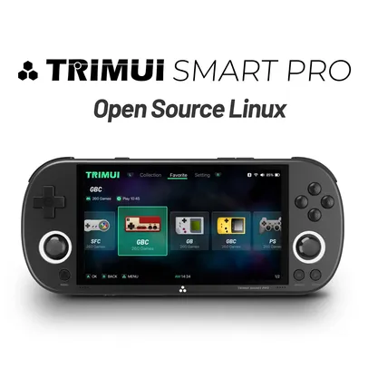 Trimui Smart Pro Handheld Game Console, 4.96 "Tela IPS, Sistema Linux Joystick