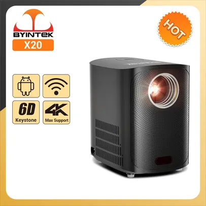 BYINTEK X20 Projetor Portátil Mini LED, 1080P, Suporte 4K