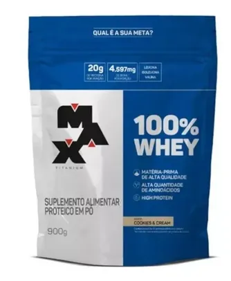 Whey Protein Max Titanium 100% Sabor Cookies em Sachê
