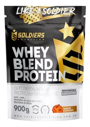 (LEVANDO 2) Whey Blend Protein Concentrado e Isolado - 900g - Soldiers Nutrition - R$ 58,01