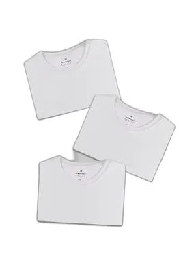 Kit Com 3 Camisetas Masculinas Básicas - Branco G