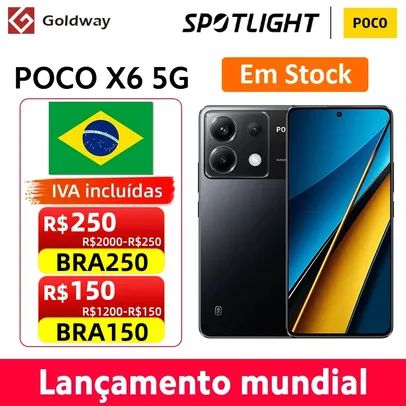 (Do Brasil) Smartphone POCO X6 5G 12/256GB | Versão global