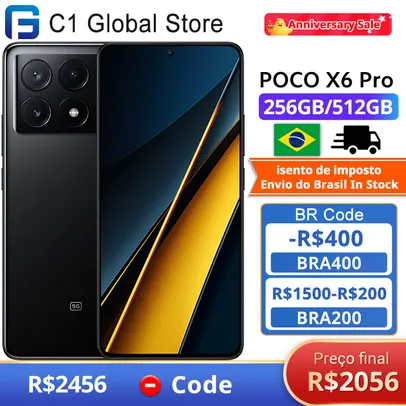 (Do Brasil)Smartphone POCO X6 Pro 5G 12GB 512GB Versão Global