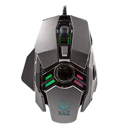 Haiz Mouse Gamer 3200dpi 7 botões Led Rgb Base Metálica HZ-280