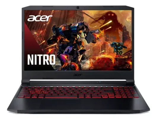 Notebook Gamer Acer An515-57-58g8 Ci5 8gb 512gb 15,6'' W11 Cor Preto com detalhes em vermelho