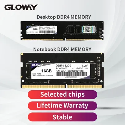 [Taxa Inclusa/Moedas/G Pay] Memórias RAM Notebook Gloway 3200Mhz