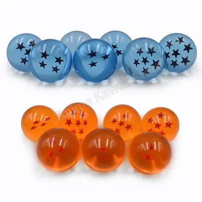 [Taxa Inclusa] Kit 7 Esferas do Dragão Laranja ou Azul Dragon Ball - 3,5cm