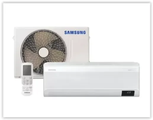 Ar-condicionado Split Inverter Samsung WindFree Sem Vento 12.000 BTUs Frio AR12AVHABWKNAZ Branco 220V