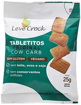 [ PRIME | + POR - R$ 1,45 ] Leve Crock Biscoito Tabletitos Salgados Low Carb Original 25G