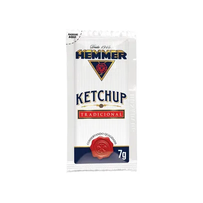 Caixa de Saches ketchup Hemmer 7gr com 197unidades