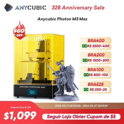 [Do Brasil] Impressora 3D ANYCUBIC Photon M3 Max LCD 3D