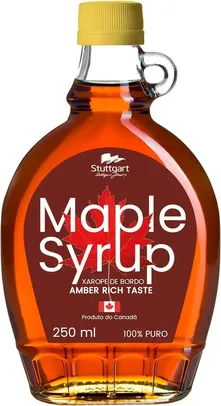 [ PRIME ] Stuttgart Maple Syrup Tradicional 250Ml - Amber Rich Taste - 100% Puro - Xarope De Bordo Canadense
