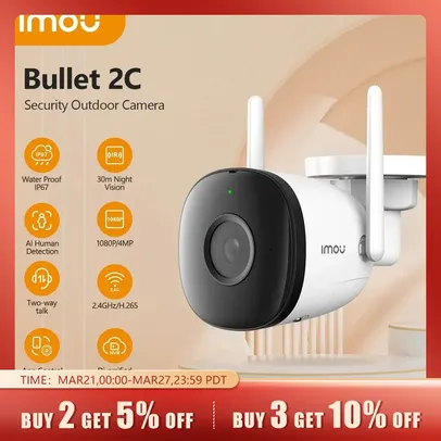 [Com taxas / Moedas] Câmera de Vigilância IMOU Wifi Bullet 2C