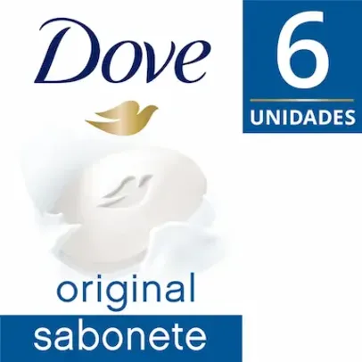 (R$ 2,89 cada) Kit Sabonete Dove Original em Barra - 6 unidades
