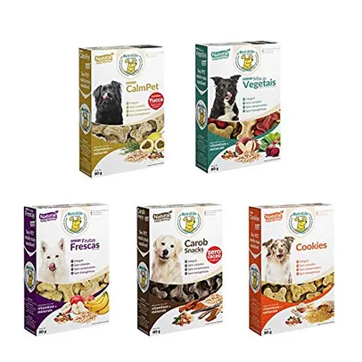 [ PRIME | R$ 5,17 CADA ] NutriCão Biscoitos Sortidos - Kit Com 5 Caixinhas