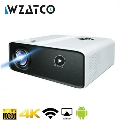 (BR / Moedas) Projetor WZATCO Smart LED Beamer C5A, Android 9.0, Full HD, 1080P nativo
