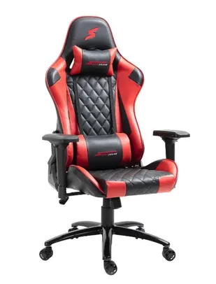 Cadeira Gamer SuperFrame Knight, Reclinável, 4D, Preto e Vermelho